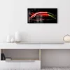 DEQORI Glasuhr 60x30 cm Zahlen 'Drei Chilischoten' Wanduhr Produktbild-Vorschau 3