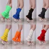 Frauen einfarbig gestrickte Beinwärmer Winter warme Produktbild-Vorschau 2