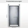 SONNI 90x195 cm czarny mat Niewidoczne zawiasy drzwi Podgląd zdjęcia produktu 11