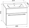 VCM 2-tlg. Waschplatz Waschtisch | Waschbecken Unterschrank Produktbild-Vorschau 3