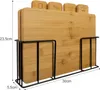 Bambus Holz Schneidebrett 4er Set 28x20x1cm Produktbild-Vorschau 2