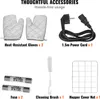 An image displaying various accessories for a product, with text labels. Produktbild-Vorschau