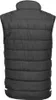 A back view of a black puffer vest for children. Voir les images du produit