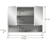 Spiegelschrank Copa | hellgrau | ohne Beleuchtung 74x55x17 Produktbild-Vorschau 4