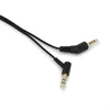 A close-up shot of a black audio cable with two angled 3.5mm jack connectors. Produktbild-Vorschau