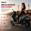 Motorroller 50 ccm Burnout BAD s Grau 25 km/h Produktbild-Vorschau 2