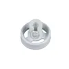 A white plastic component, likely a part for an appliance. Produktbild-Vorschau