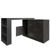 A dark gray bar table with a sideboard and an open cabinet door. Podgląd zdjęcia produktu