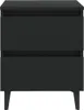 vidaXL Nočné stolíky 2 ks čierne 40x35x50 cm odvodený Náhľad obrázku produktu 4