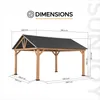 Sunjoy Zedernholz Gazebo / Pavillon 3x4 TÖDI - 336cm x Produktbild-Vorschau 7