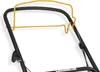 Close-up view of the handle and control mechanism of a lawnmower. Produktbild-Vorschau