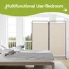 A bedroom scene with a bed and a room divider. Náhled obrázku produktu