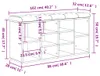 vidaXL Lavice na boty Sonoma dub 102x32x50 cm Materiál na Náhled obrázku produktu 7