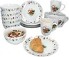 18szt zestaw śniadaniowy Candyman porcelana 6szt talerze Podgląd zdjęcia produktu 2
