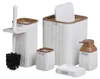 Badezimmer-Set – 5-teiliges Set, weiß/Holz Produktbild-Vorschau 3
