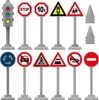 Set Verkehrszeichen 10 Stück aus Kunststoff Produktbild-Vorschau 1