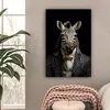 MuchoWow® - Leinwandbilder - Zebra - Porträt - Schwarz - Produktbild-Vorschau 2