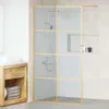 vidaXL Paroi de douche Walk-in Or 115 x 195 cm Verre trempé Voir les images du produit 2