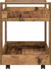 vidaXL Wózek na biurko z drewna odzyskanego 60 x 45 x 60 cm Podgląd zdjęcia produktu 6