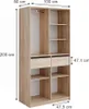 Szafa Vicco Elmo Sonoma 100 x 200 cm z 2 szufladami, Model Podgląd zdjęcia produktu 3