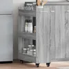 Schrank mit Rollen Grau Sonoma 60x22x79 cm Holzwerkstoff Produktbild-Vorschau 2