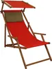 Liegestuhl rot Gartenliege Strandliege Deckchair Buche Produktbild-Vorschau 10