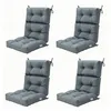 Set di 4 sedie da giardino COSTWAY, con schienale alto e Anteprima dell’immagine prodotto 1