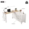 A product image showing a desk and a dresser with dimensions indicated by lines and numbers. Podgląd zdjęcia produktu