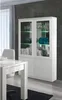 Vitrinekast FABIO - Hoogglans Wit met LED - Designstijl - Productafbeelding-voorbeeld 2