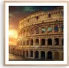 Gerahmtes Poster - Rahmen in heller Eiche - Coloseum Roma Produktbild-Vorschau 1