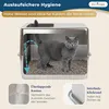 Katzenklo Edelstahl XXL mit Deckel – Katzentoilette Produktbild-Vorschau 9