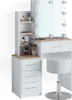 Coiffeuse Vicco Conrada Blanc/Sonoma 80cm avec éclairage Voir les images du produit 1