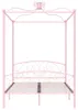 vidaXL Himmelbett-Gestell Rosa Metall 140 x 200 cm Produktbild-Vorschau 2