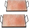 Faziango 2er Set Grill Salzstein mit Halter 30x20x3cm XXL Produktbild-Vorschau 1