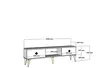 Skye Decor, Doruk Fireplace - White, Gold, TV-Ständer, Produktbild-Vorschau 5