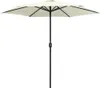 A cream-colored patio umbrella with a black pole is shown against a white background. Produktbild-Vorschau