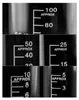 Close-up views of markings on laboratory beakers. Anteprima dell’immagine prodotto
