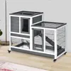 PawHut Clapier š€ lapin sur roulettes cage š€ lapin Voir les images du produit 2