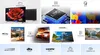 A collage of images showcasing various features and aspects of a TCL television, including its design, processor, display technology, and audio/visual capabilities. Produktbild-Vorschau