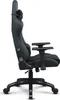 A side view of a black and gray gaming chair on a white background. Produktbild-Vorschau