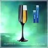PLATINUX Schwarze & Weiße stabile Sektgläser Glas Produktbild-Vorschau 3