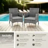 Lot de 2 fauteuils de jardin en rotin avec 2 sets de Voir les images du produit 2