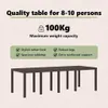 vidaXL Tavolo da giardino marrone 250 x 100 x 73 cm in poly Anteprima dell’immagine prodotto 5