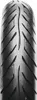 A close-up, front-facing view of a motorcycle tire tread. Náhľad obrázku produktu
