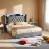 UnboxG Polsterbett 140x190 cm Grau mit LED & Stauraum, Samt Produktbild-Vorschau 2