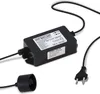 A black UVC ballast with cables and a connector is shown on a white background. Produktbild-Vorschau
