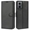 A black leather flip case for a smartphone is shown from two angles. Produktbild-Vorschau