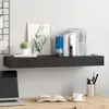 vidaXL Plovoucí police se zásuvkou černá 80x25x8 cm Náhled obrázku produktu 1