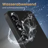 A close-up of a smartphone camera lens protector with water splashing on it. Produktbild-Vorschau