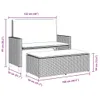 Gartenbank mit Kissen und Hocker Grau Poly Rattan Produktbild-Vorschau 9